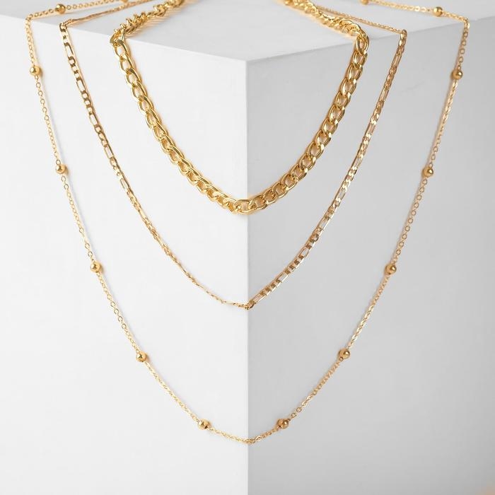 Кулон «Цепь» медальон и сфера, цвет золото, 50 см Кулон «Цепь» медальон и сфера, цвет золото, 50 см