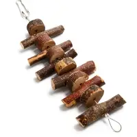 Игрушка для птиц и грызунов "Лесенка вверх 2" из дерева, 21 х 5 см