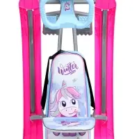 Снегокат &laquo;Тимка спорт 4-1&raquo; Единорог, со спинкой, голубой, розовый, ТС4-1 М/ЕР Nika Kids