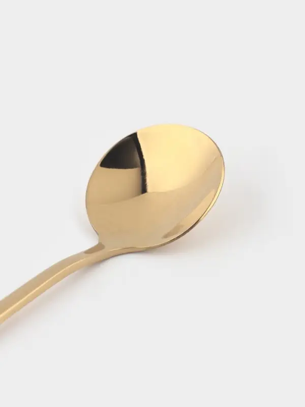 Ложка чайная Magistro Desire, длина 13 см, нержавеющая сталь, золотистая