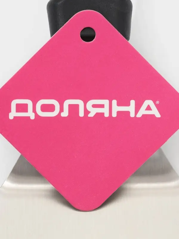 Лопатка для пиццы и коржей Доляна, 33.5&times;16.5 см, нержавеющая сталь, чёрная