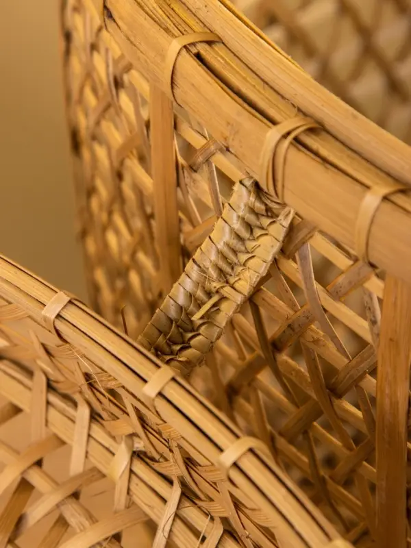 Корзина плетёная  Корзина плетёная "Баскет" бамбук 27х27х37 см, светлая