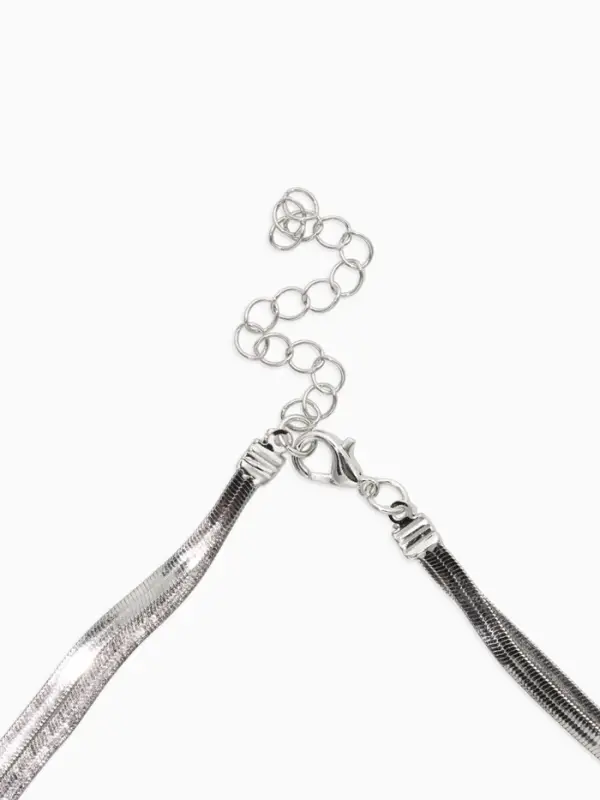 Кулон на затяжке 2 яруса медь "Медальон" 40/70см, сердце, цвет серебро