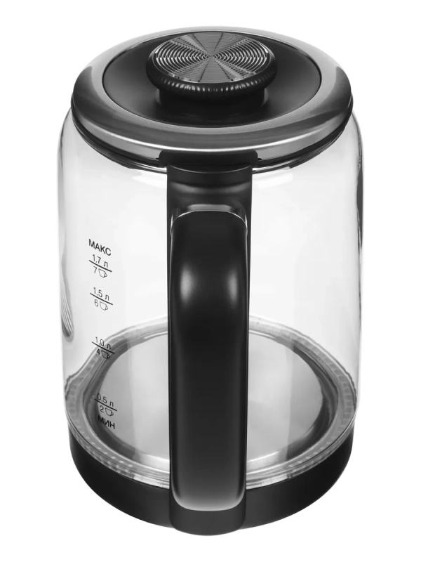 Чайник HYK-G5506 черный-серебристый, 1.7л, мощность 2200Вт