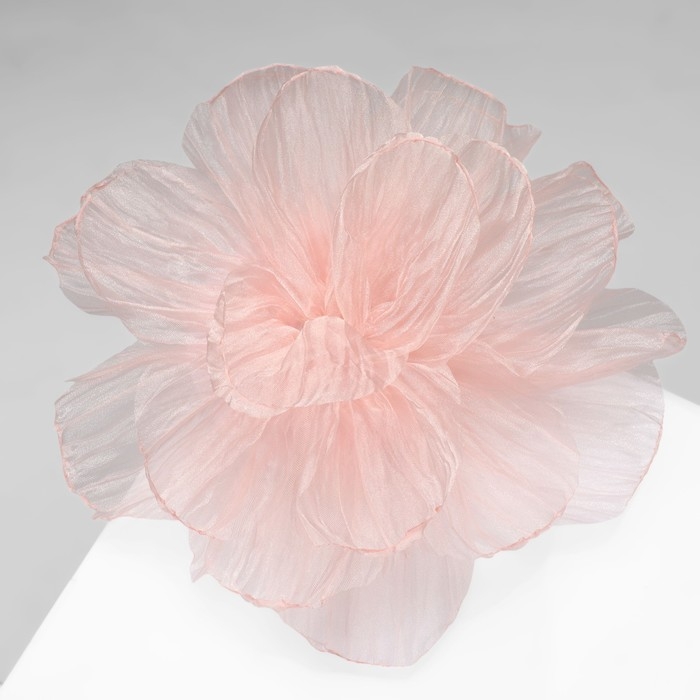 Брошь текстильная «Цветок» объемный, невесомый, цвет розовый Брошь текстильная «Цветок» объемный, невесомый, цвет розовый