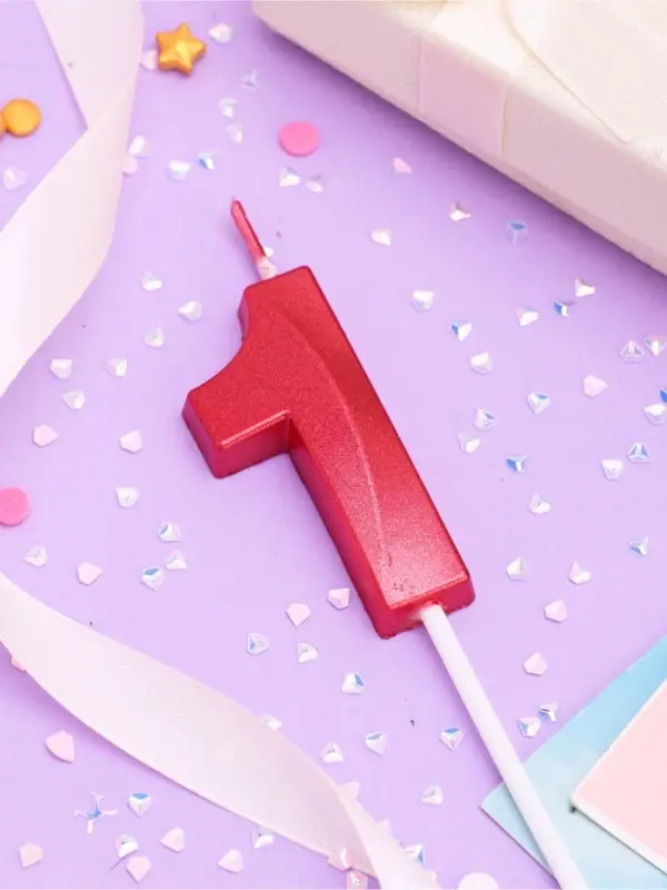 Свеча в торт на шпажке «Цифра 1», красная, 5 см Свеча в торт на шпажке «Цифра 1», красная, 5 см