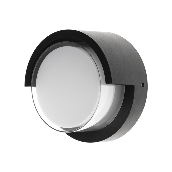 Светильник фасадный «Сити», FSD-048, 10 Вт, 3000К, круг, IP65, 220 В, пластик, черный Светильник фасадный «Сити», FSD-048, 10 Вт, 3000К, круг, IP65, 220 В, пластик, черный