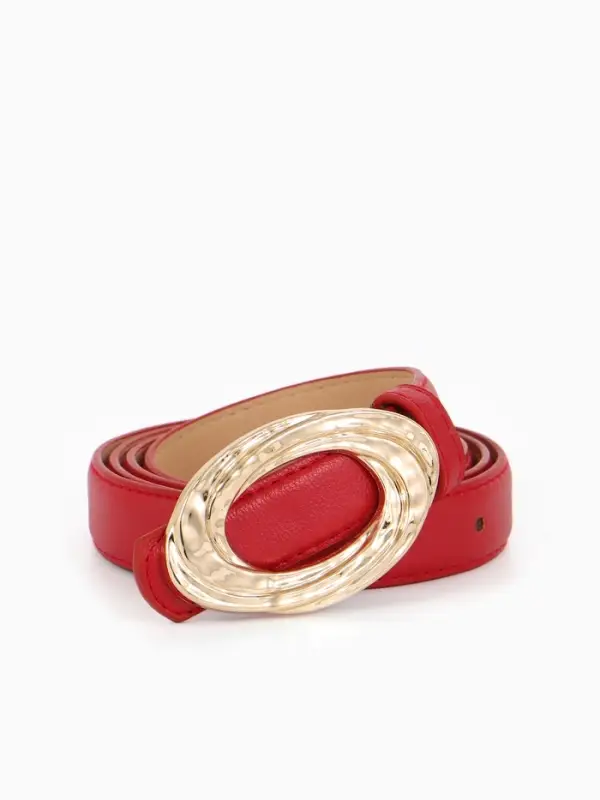 Ремень жен 04-01-01-04, Июнь2513, 2,4*0,3*110 см, без винта, пряж золото, гвоздик, крачный   1090316