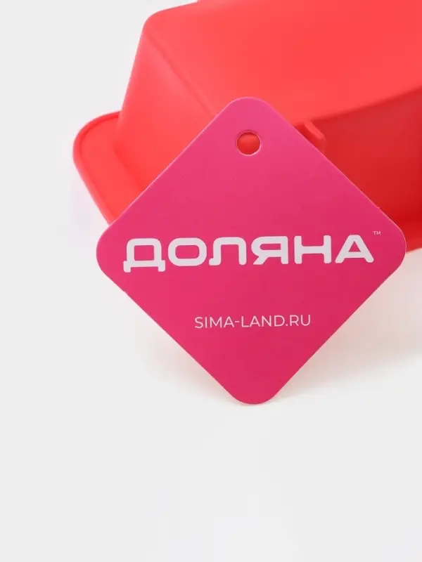 Форма для выпечки Доляна &laquo;Хлеб&raquo;, силикон, 16.7&times;8.5&times;4.8 см, внутр.размер 14.7&times;6.5 см, красная