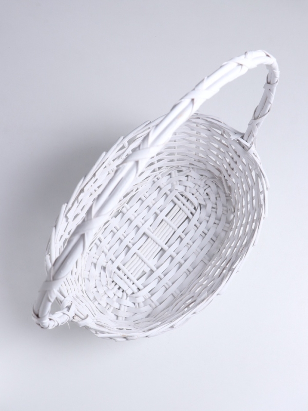 Корзина 38х25Н10/16/49см, ива, белая