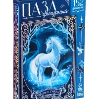 Лесная мастерская Пазл фигурный "Верь в сказку" белая лошадь,152 детали