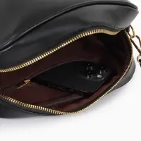 Сумка женская на молнии TEXTURA, 22&times;8&times;17 см, с цветным принтом, чёрная