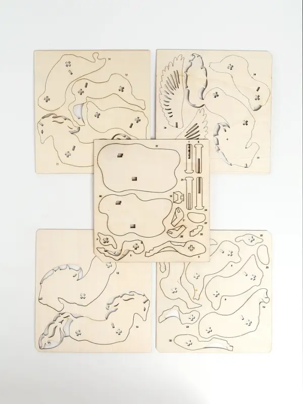 Конструктор Лесная мастерская &laquo;Пегас&raquo;, деревянный 3д модель, 33 детали