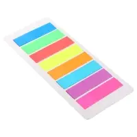 Блок - закладка с липким краем, 11&times;45 мм, пластик, 8 цветов по 10 листов, флуоресцентный