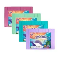 Доска для лепки пластиковая А4 &laquo;Прованс&raquo;, пастельная, с бортиком и отделениями, МИКС