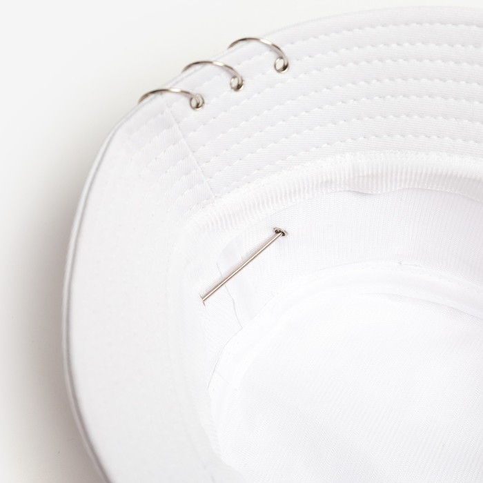 Панама MINAKU с кольцами, цвет белый, размер 56-58 Панама MINAKU с кольцами, цвет белый, размер 56-58