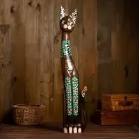 Сувенир дерево "Кошка с пятнистыми ушками" 8х23х100 см
