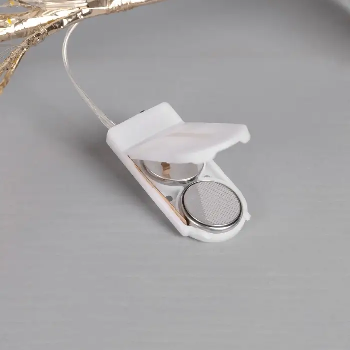 Фигура светодиодная &laquo;Застывшие кристаллы&raquo; 55&times;30&times;3 см, 20 LED, от батареек CR2032&times;2 (в комплекте), свечение тёплое белое
