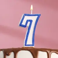 Свеча для торта «Цифра 7», 7 см, МИКС