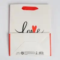 Пакет подарочный ламинированный, упаковка, &laquo;Love&raquo;, MS 18&times;23&times;10 см