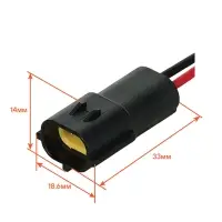 Разъём 2 pin с проводами для датчика кисл. и датчика ABS Daewoo/Chevrolet