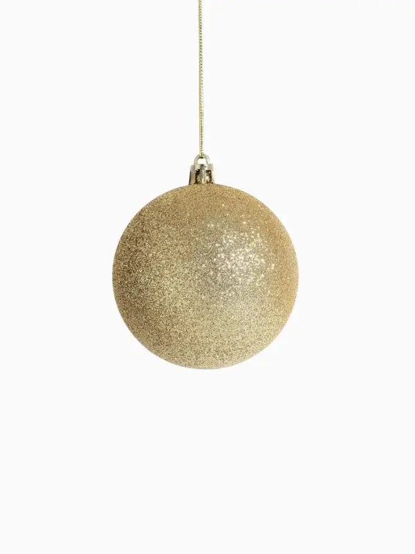 Ёлочные игрушки &laquo;Саманта&raquo;, шары новогодние, d=8 см, набор 6 шт., золото