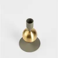 Подсвечник на 1 свечу текстурный &laquo;Графитовый&raquo;, с 1 сферой, 7.5&times;7.5&times;11.5 см