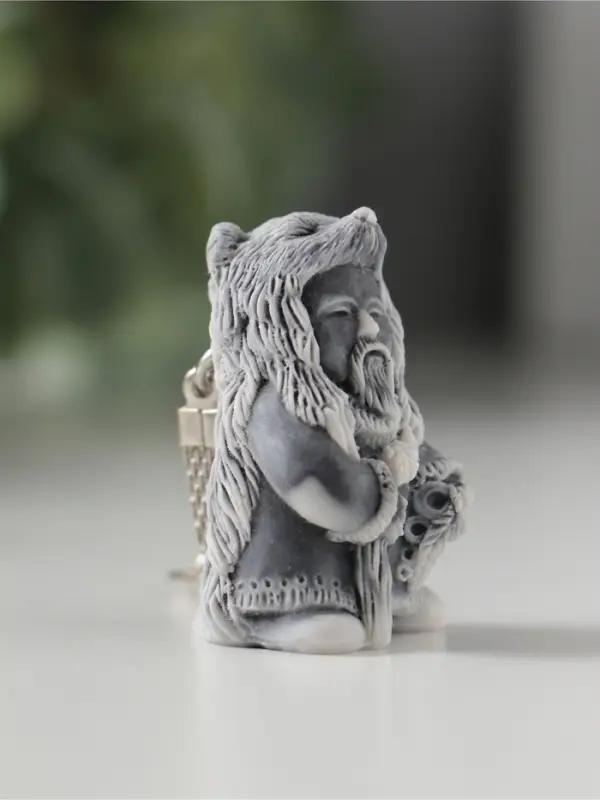 Брелок "Шаман в шкуре медведя" маленький, 4,1см