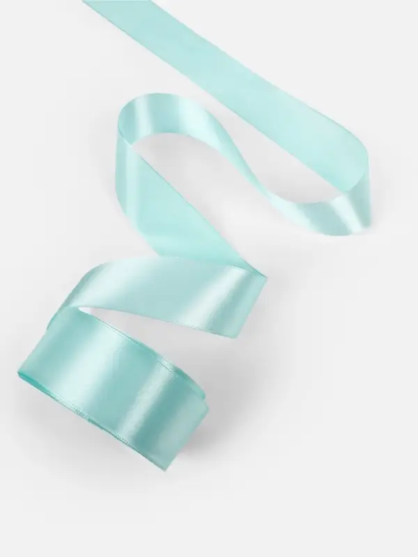 Лента атласная, 40 мм, 23&plusmn;1 м, голубая №211