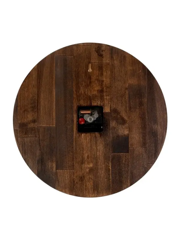 Часы настенные, интерьерные, бесшумные, плавный ход, d=35 см, дерево, коричневые