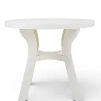 Стол садовый &laquo;Атлант&raquo;, 80&times;80&times;76.5 см, круглый, пластиковый, белый