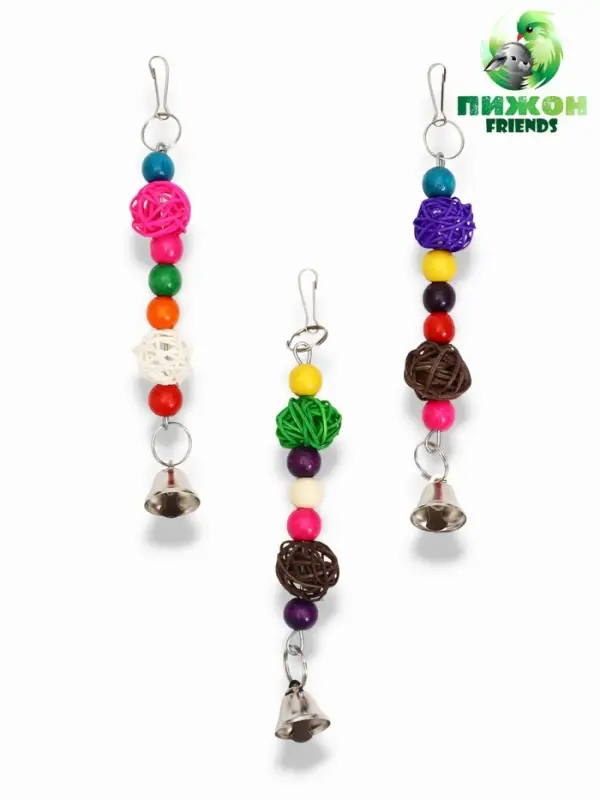 Игрушка для птиц &laquo;Гантели&raquo;, 15&times;8 см, цвет МИКС