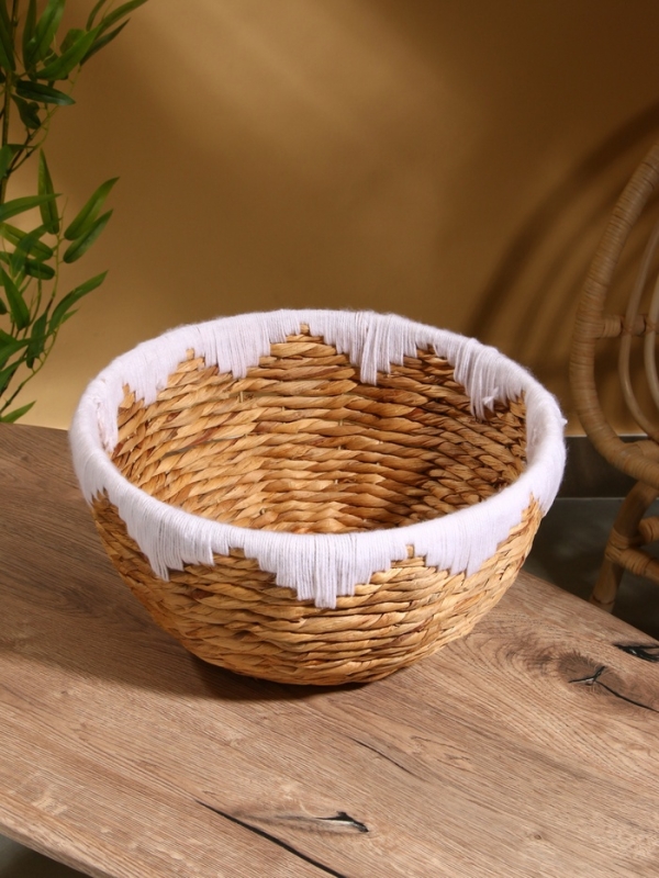 Корзина плетеная 40x40x20 см, водный гиацинт