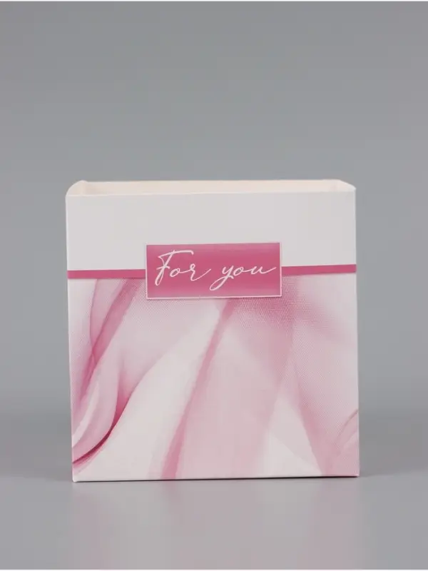 Коробка - переноска для цветов &laquo;For you&raquo;, 12 &times; 12 &times; 12 см