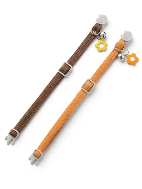 Набор ошейников для кошек &laquo;Пижон&raquo;, 30&times;1 см, оранжевый, коричневый