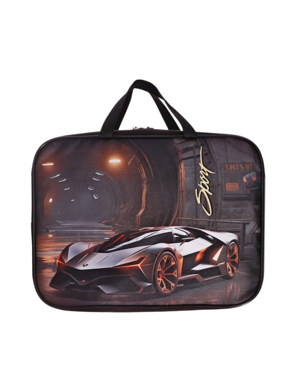 Папка с ручками текстильная А4, 350×270×80 мм, Stavia «Машина»