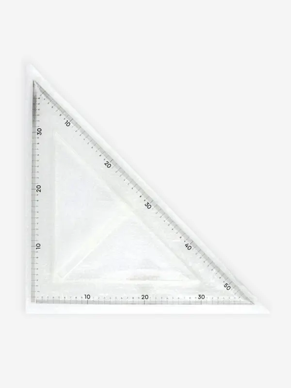 Линейка портновская &laquo;Треугольник&raquo;, равнобедренная, 50&times;32 см, пластиковая