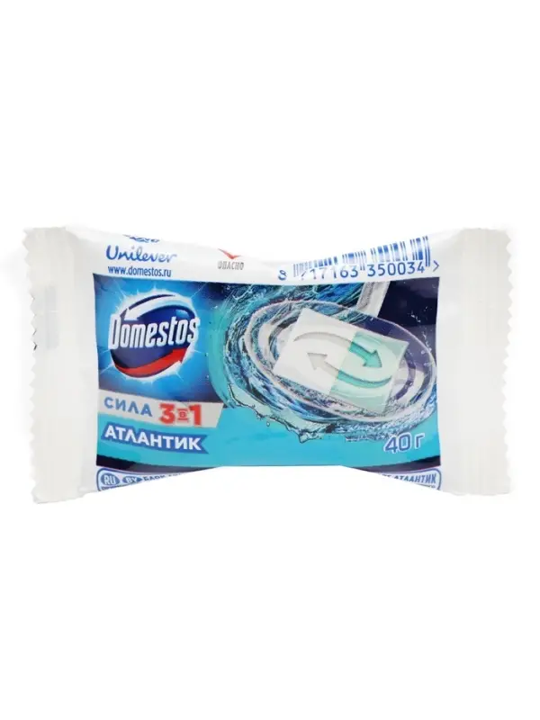 Блок гигиенический для унитаза Domestos «Атлантик», сила 3 в 1, 40 г Блок гигиенический для унитаза Domestos «Атлантик», сила 3 в 1, 40 г