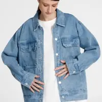 Куртка джинсовая O2, голубая, размер 3XL/4XL