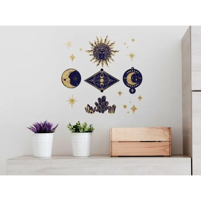 Наклейки виниловые «Тайные знаки», с блестками, 30×35 см