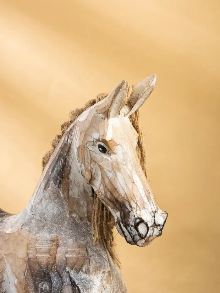 Сувенир «Лошадка-качалка, 41×12.5×44 см, дерево, бежевый Сувенир «Лошадка-качалка, 41×12.5×44 см, дерево, бежевый