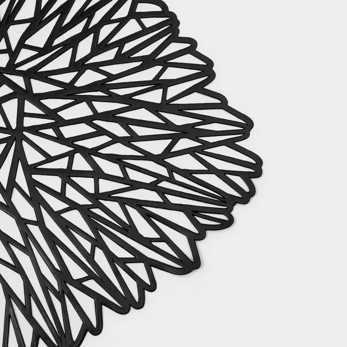 Салфетки сервировочные на стол Доляна &laquo;Луара&raquo;, 4 шт., 40&times;38.5 см, чёрные