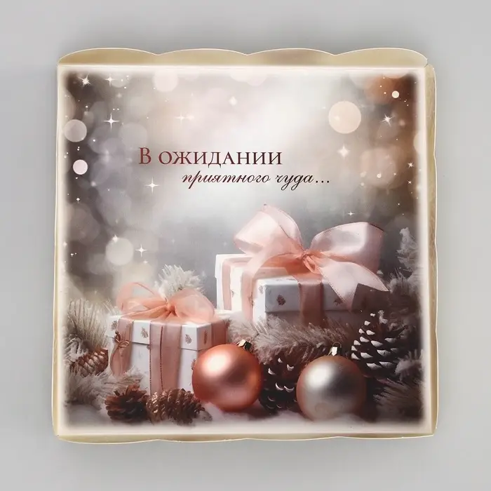 Коробка для печенья, «В ожидании Нового года!», 15×15×3 см, Новый год Коробка для печенья, «В ожидании Нового года!», 15×15×3 см, Новый год