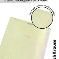 Тетрадь 96 листов в клетку, ErichKrause Классика CoverPro Pastel fizzy, A4, жёлтый, обложка пластиковая