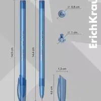 Ручка шариковая ErichKrause Neo Original, узел 0.7 мм, синяя, на масляной основе