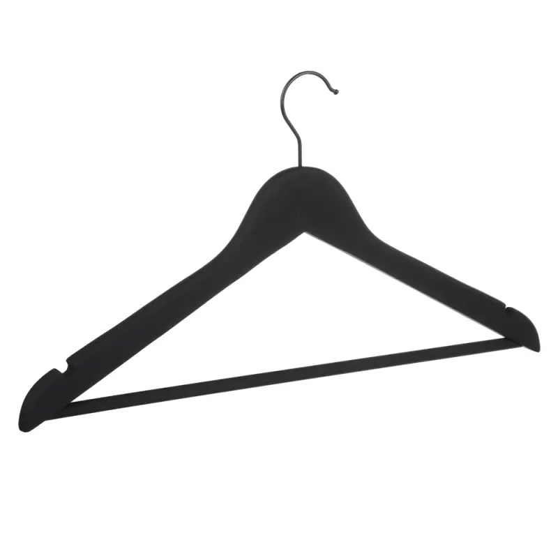 VETTA Вешалка деревянная, софт тач, 44.5x23x1.2см, черная