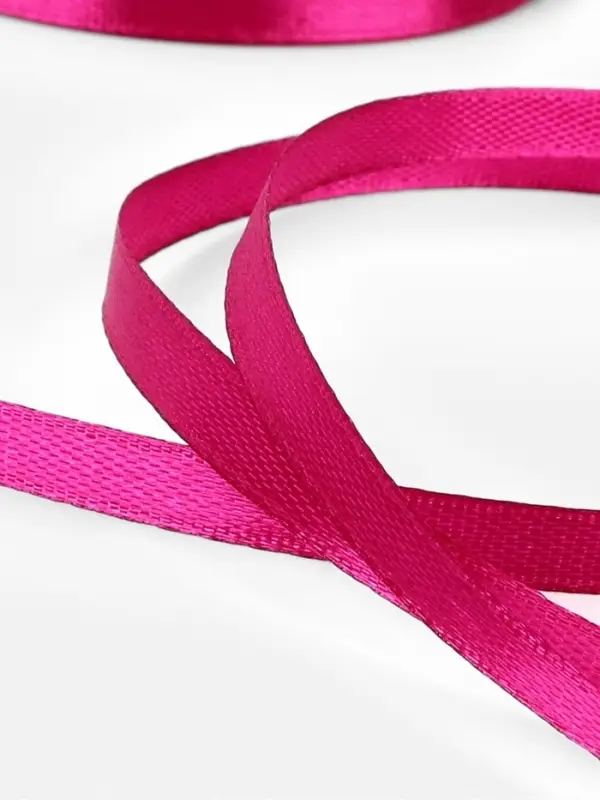 Лента атласная, 6 мм, 23±1 м, ярко-розовая №27 Лента атласная, 6 мм, 23±1 м, ярко-розовая №27