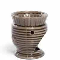 Аромалампа для эфирных масел &laquo;Соцветие&raquo;, керамика, т. серая, 7.7&times;7.7&times;8 см