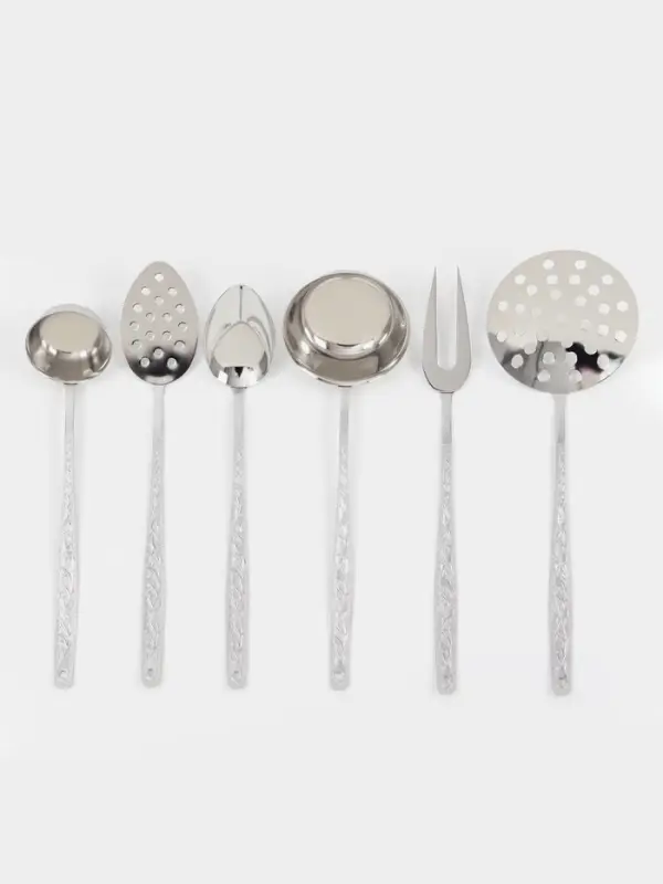 Кухонные принадлежности &laquo;Уралочка&raquo;, длина 30 см, d=35 см, 6 предметов, нержавеющая сталь