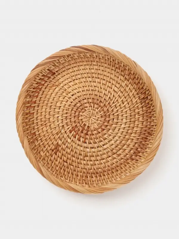 Тарелка плетёная, 19&times;19&times;3 см, ротанг